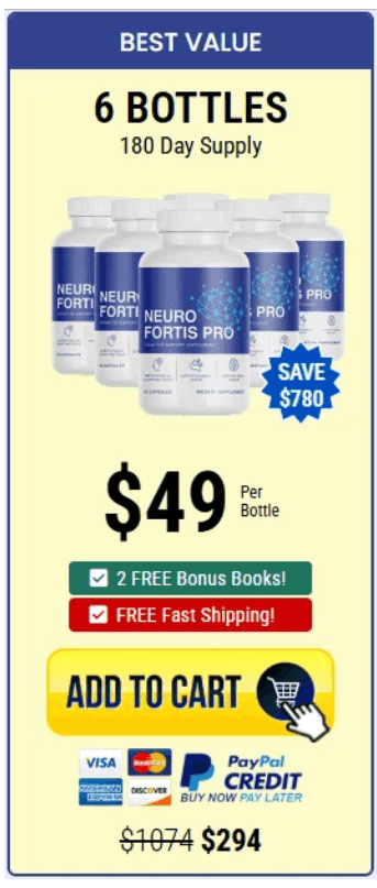 Neuro Fortis Pro buy now 6 bottles