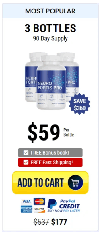 Neuro Fortis Pro buy now 3 bottles
